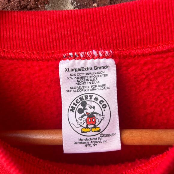 Vintage 90s Disney Mickey Mouse Sweatshirt Adult XL - Picture 3 of 4